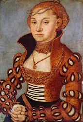 Portret van een edele Saksische vrouw, 1534